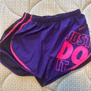 Nike Women's Athletic Shorts in Purple and Pink